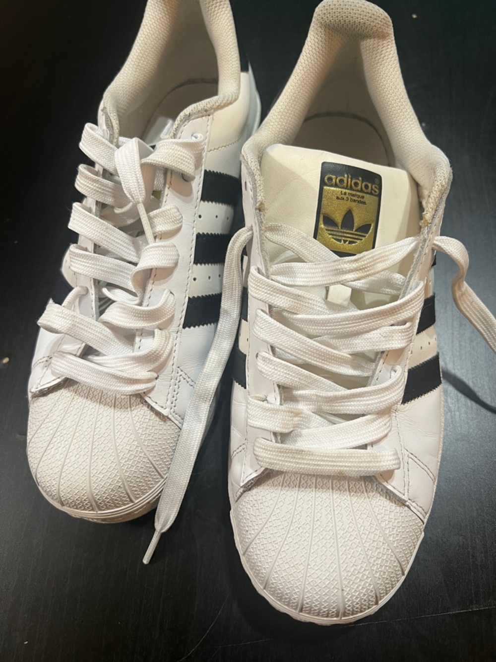 adidas White and Black Superstar Sneakers